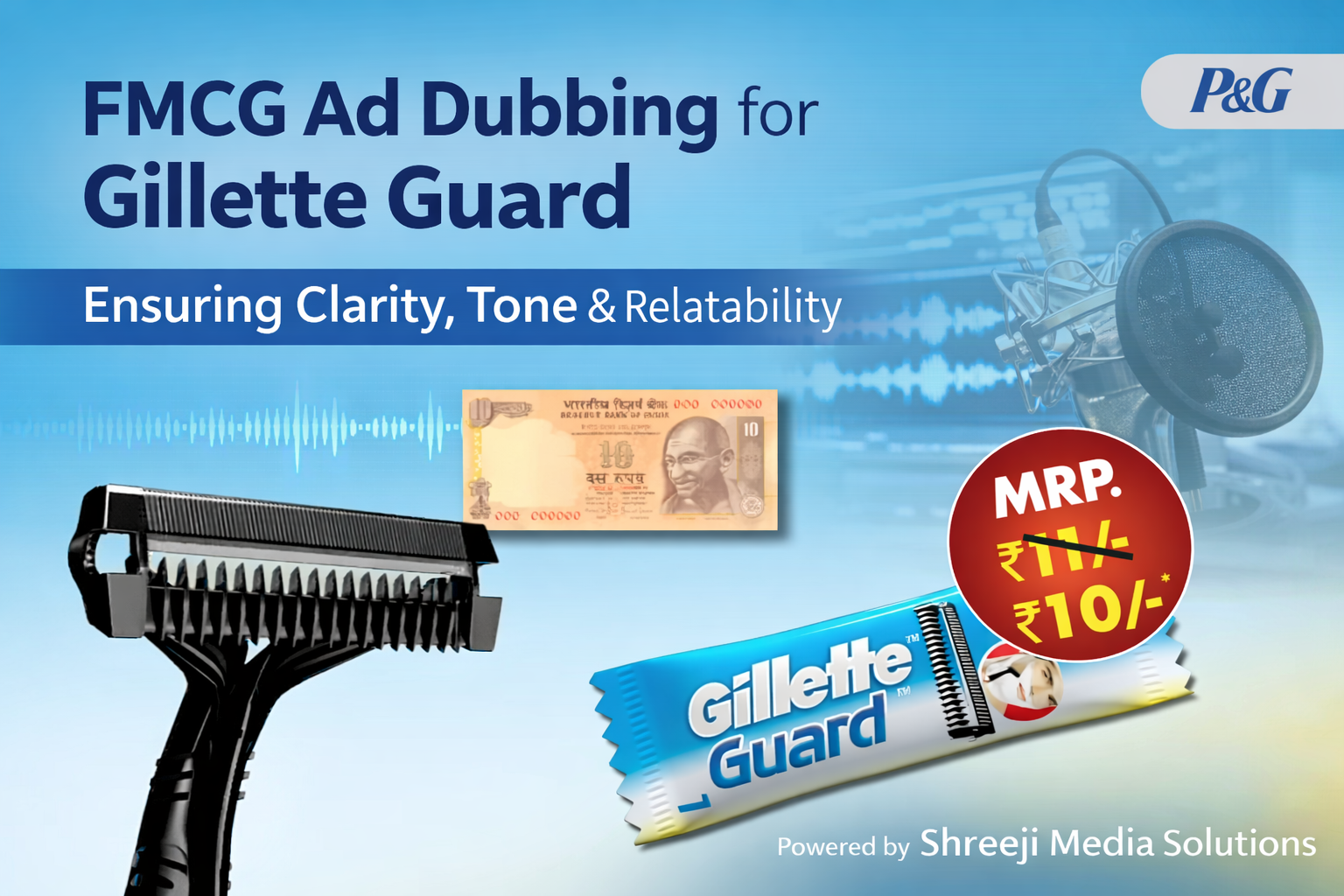 FMCG Ad Dubbing for Gillette Guard